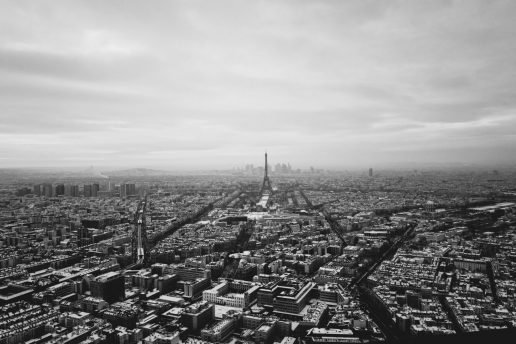 plant based eating in france overhead shot of paris
